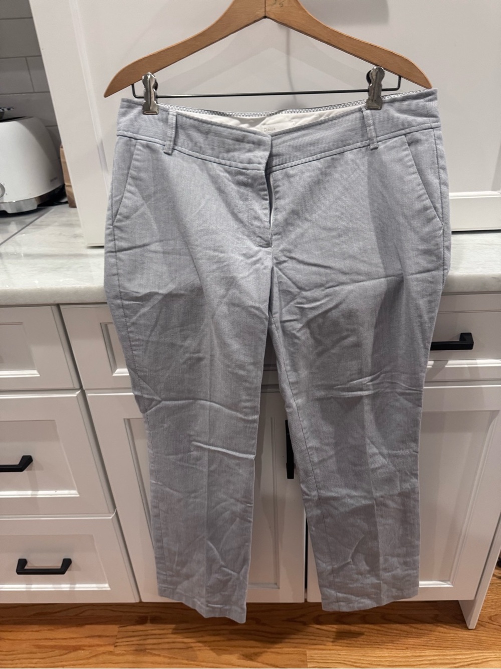 Dalia blue and white Straight-Leg Women's Trousers